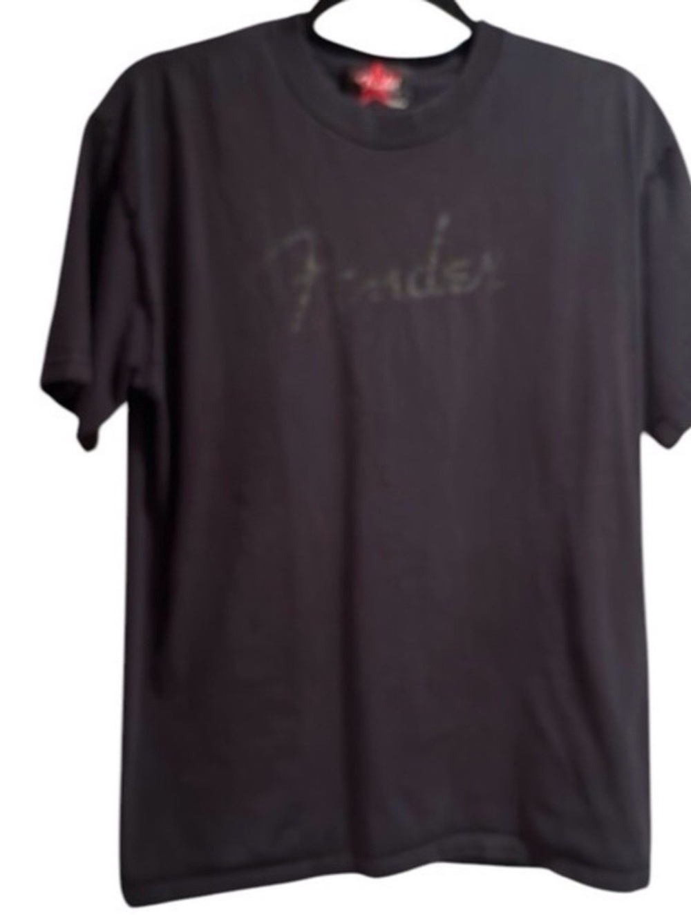 Fender Black Short Sleeve Crew Neck T-Shirt with Subtle Logo